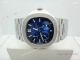 Swiss AAA Grade Patek Philippe Nautilus power reserve Watch SS Blue Face (8)_th.jpg